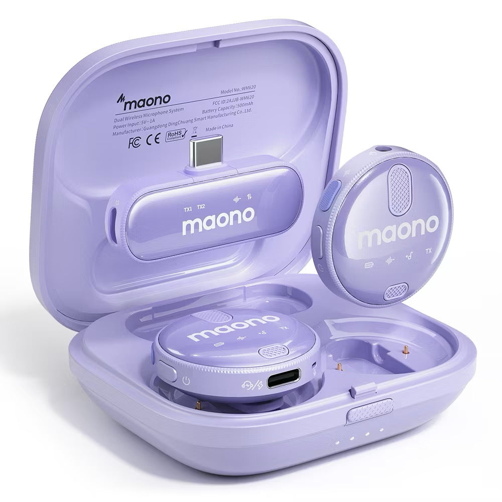 MAONO Microfone lapela Sem Fio Com Redução De Ruído