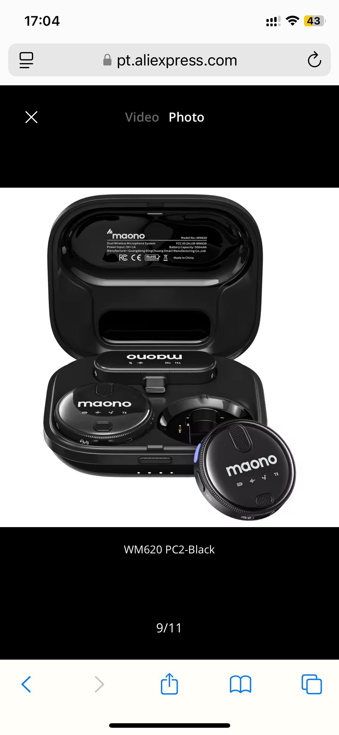 MAONO Microfone lapela Sem Fio Com Redução De Ruído