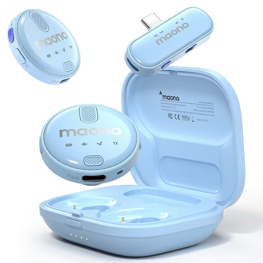 MAONO Microfone lapela Sem Fio Com Redução De Ruído